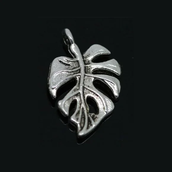 New Silver Leaf Charm - Picture 5 of 5